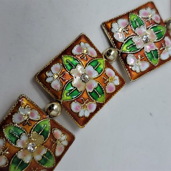 Vintage Beads Other Vintage Cloisonne Beads Flower Design